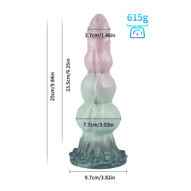 9 Inch Three Knot Macarons Fantasy Dog Dildo Xoxomoving