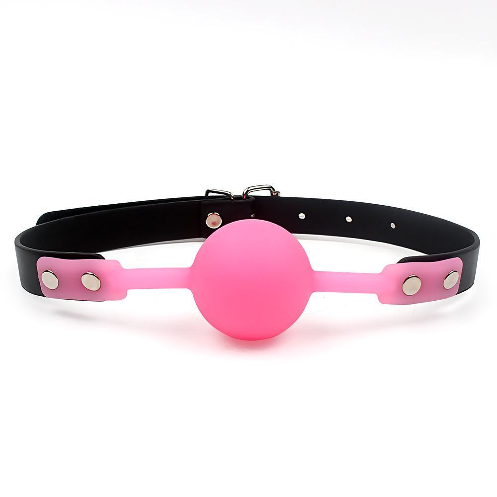 Silicone Ball Gag With Adjustable Leather Straps - Xoxomoving