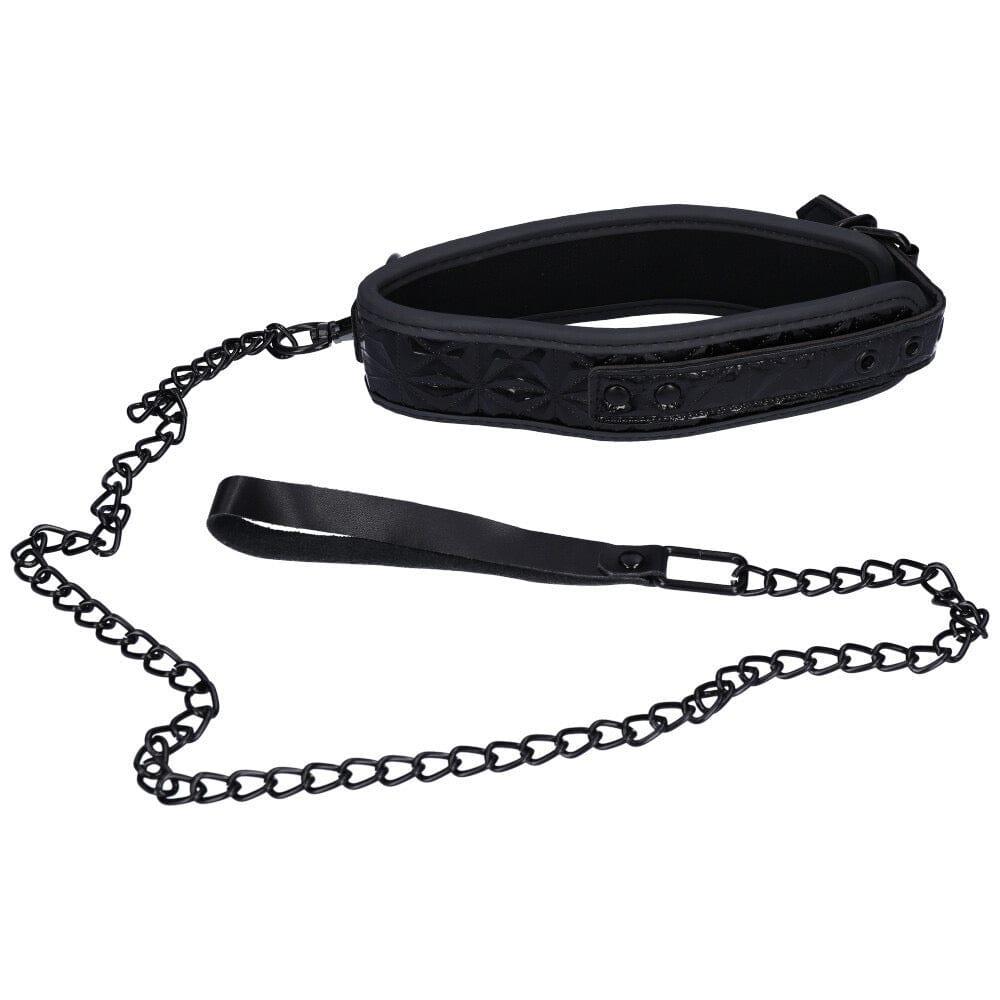 Dark Amour Fetish Bondage Collar with Leash - Xoxomoving