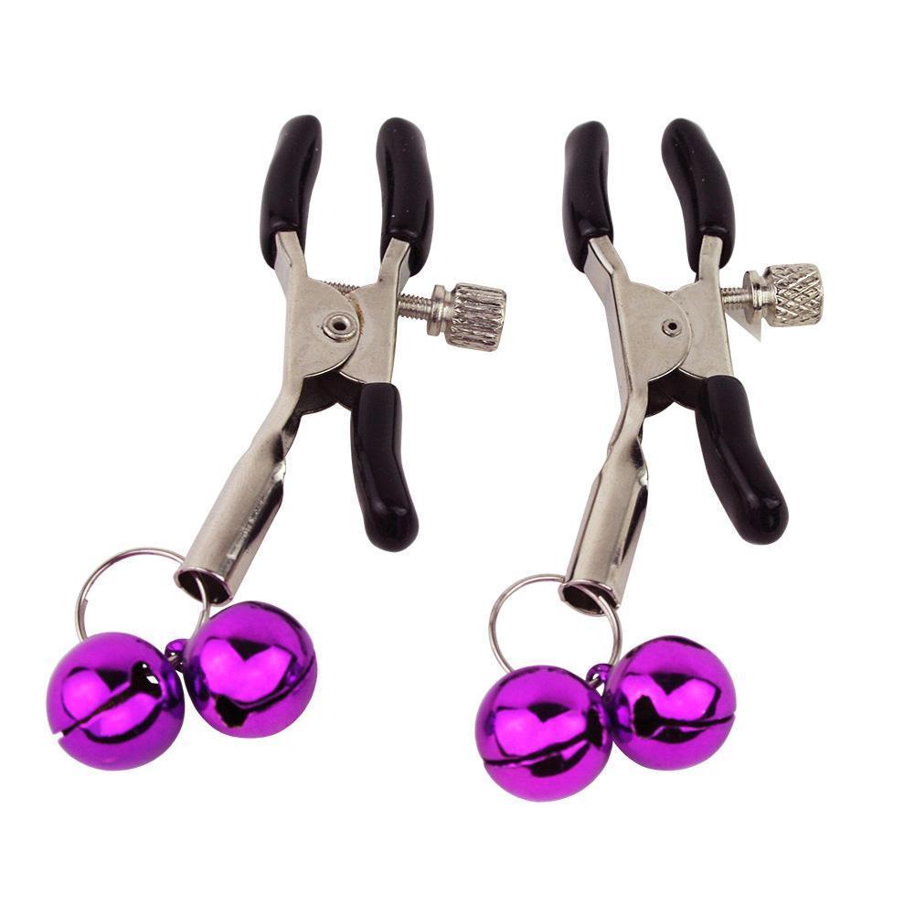 Dark Amour Nipple Clamps with Bells - Xoxomoving