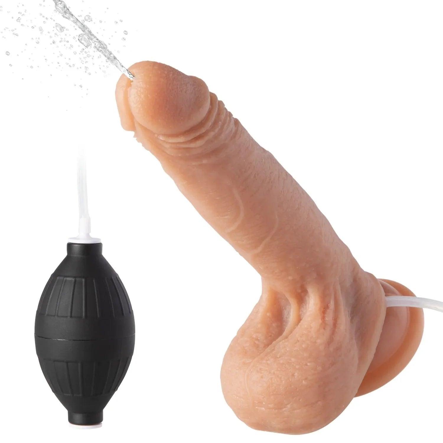 Deal - Squirting Realistic Suction Cup Dildo 6 Inch - Xoxomoving