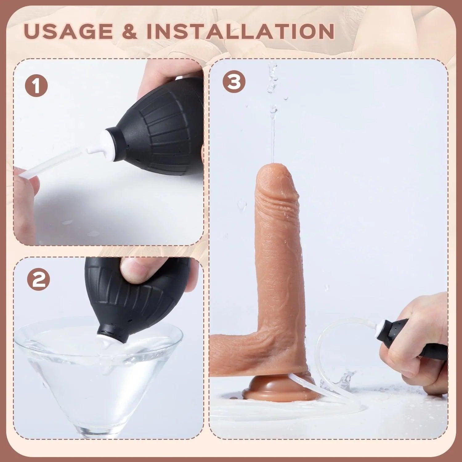 Deal - Squirting Realistic Suction Cup Dildo 6 Inch - Xoxomoving