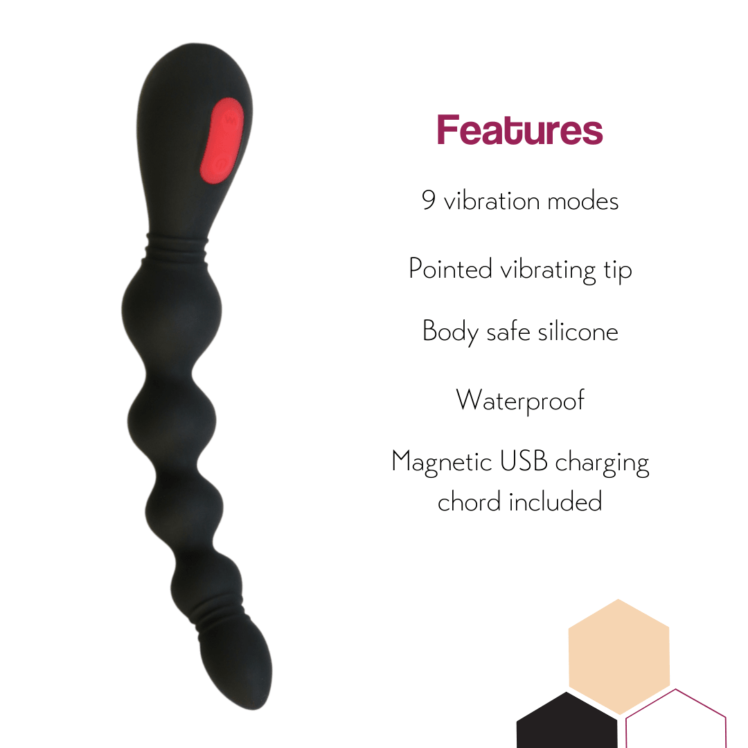 Defy - Vibrating Silicone Anal Beads - Xoxomoving