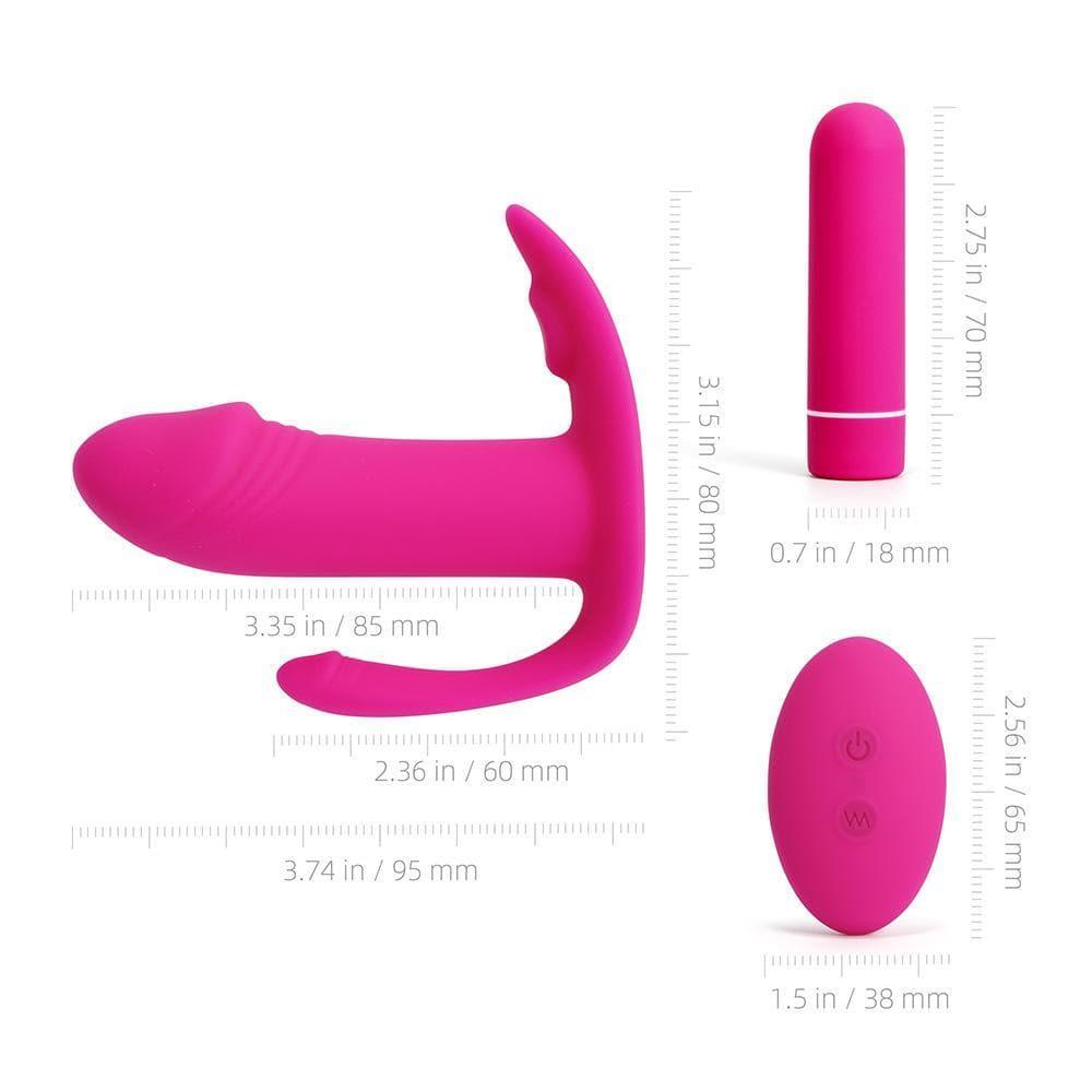 Deidre - Wearable Vibrating Dildo Triple Stimulation RC - Xoxomoving