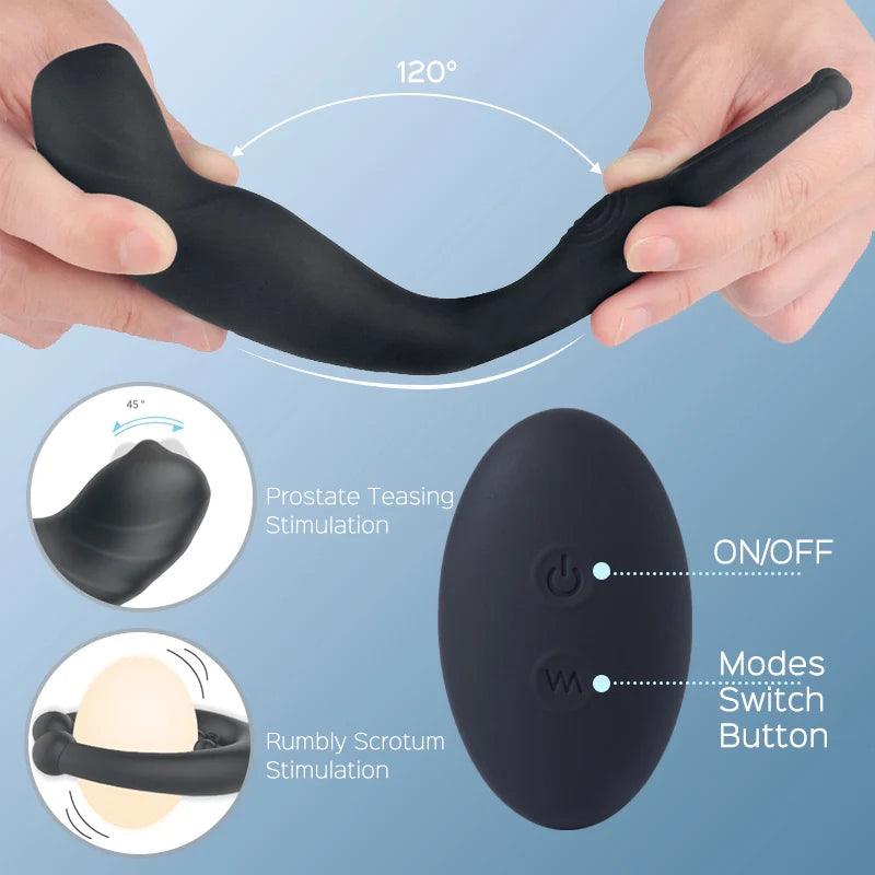 Demon - Remote Control Prostate Massager & Vibrating Penis Ring - Xoxomoving