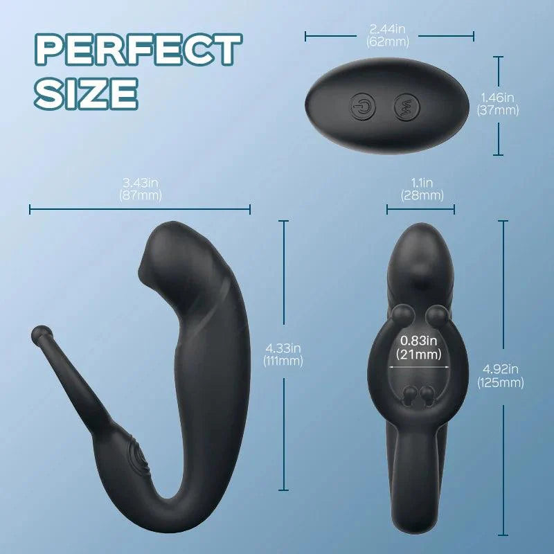 Demon - Remote Control Prostate Massager & Vibrating Penis Ring - Xoxomoving