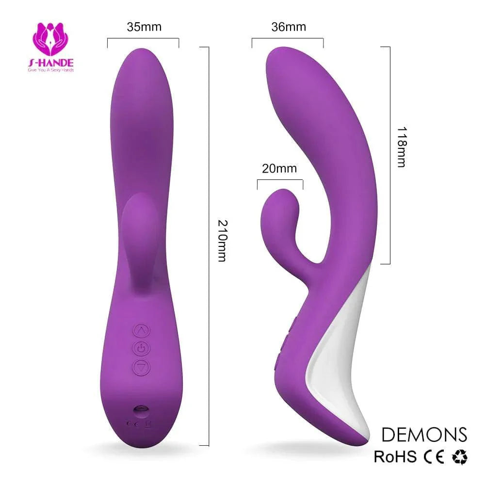 Demons - Curved Silicone G Spot Vibrator - Xoxomoving