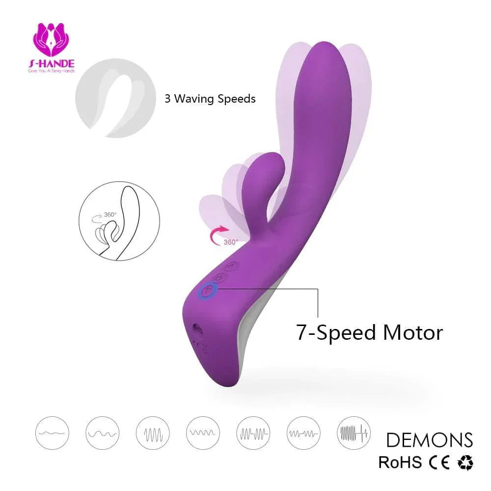 Demons - Curved Silicone G Spot Vibrator - Xoxomoving