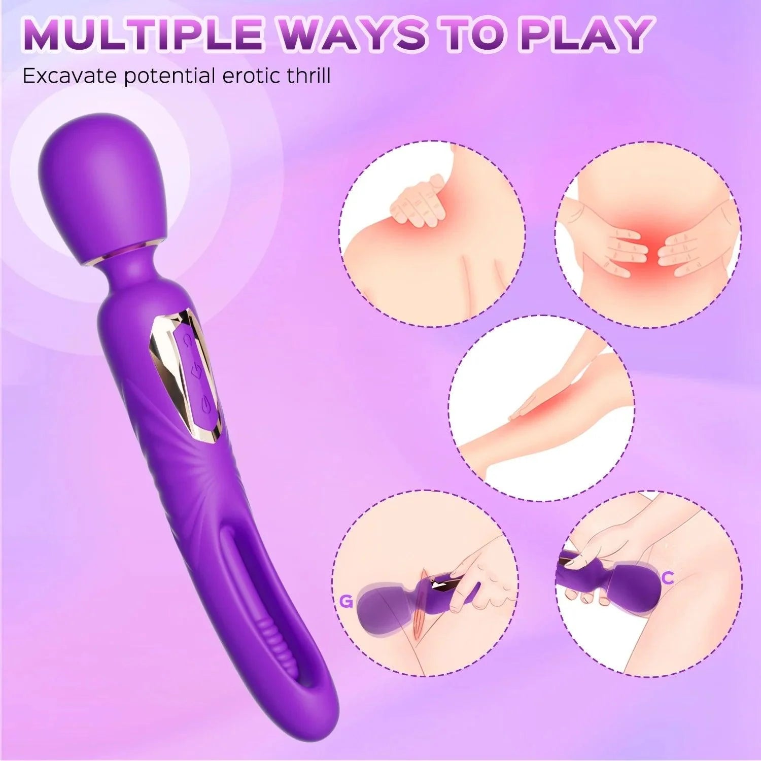 Di-Orgasm - Vibrating Massage Wand & G-spot Tapping Stimulator - Xoxomoving