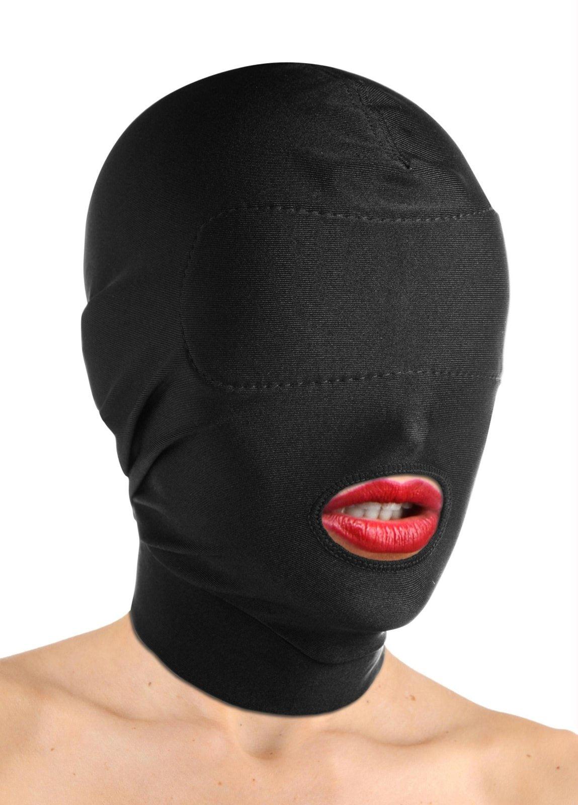 Disguise Open Mouth Hood with Padded Blindfold - Xoxomoving