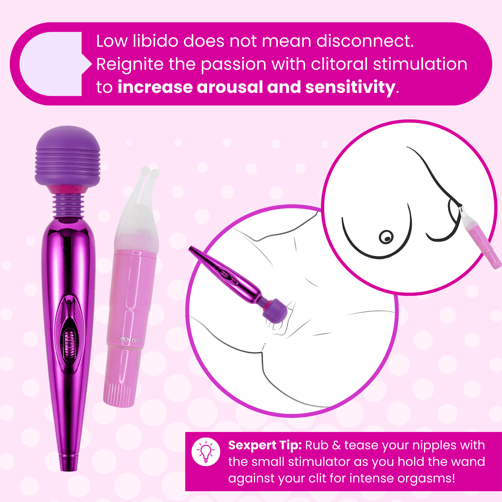 $9.95 Clit Wand & Discreet Clit Teaser | Relieve Tension And Reduce Stress - Xoxomoving