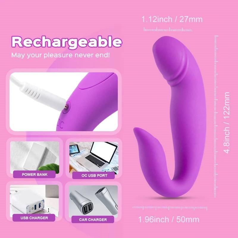 Dolphin Dual Motor Rolling G-Spot & Clitoris Vibrator - Ultimate Pleasure Experience - Xoxomoving