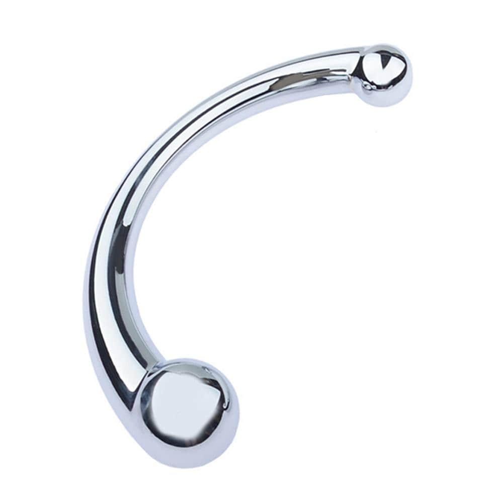 Double Head Curve Shape Stainless Steel G-Spot Prostate Massager - Xoxomoving