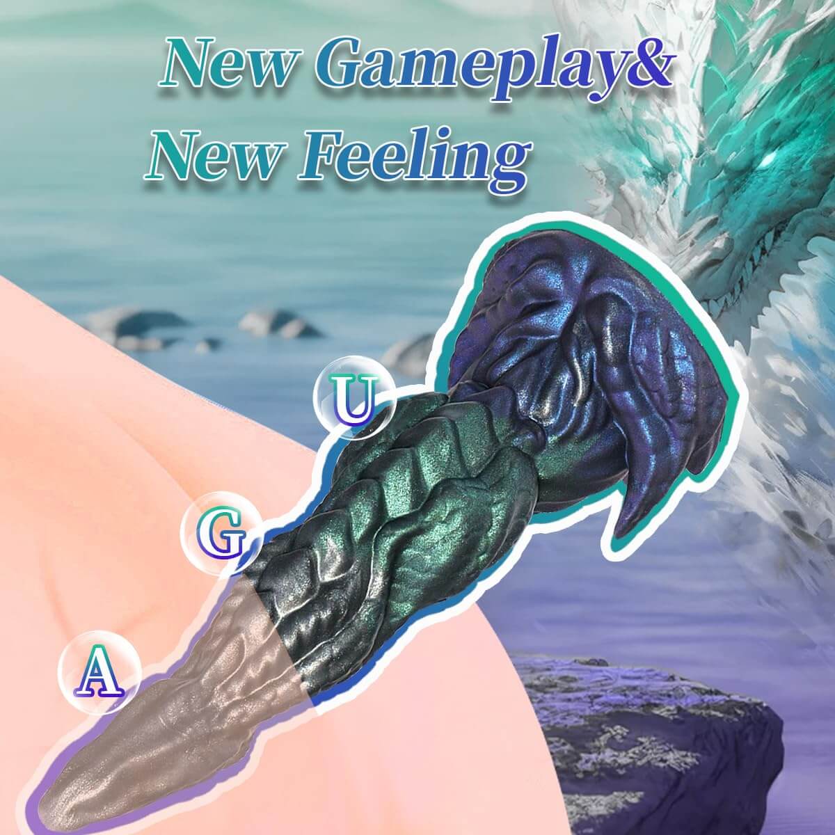 Fantasy Dragon Dildo – Metallic Shimmer & Textured Stimulation Xoxomoving