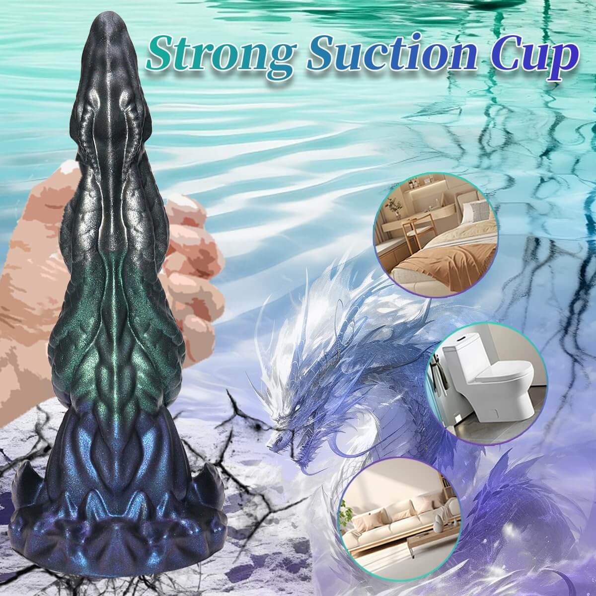Fantasy Dragon Dildo – Metallic Shimmer & Textured Stimulation Xoxomoving