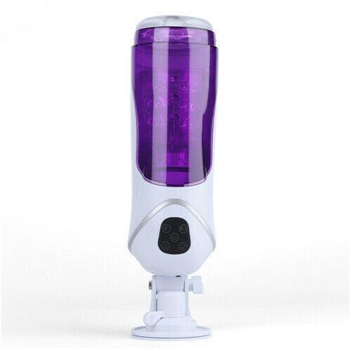 Droid 10 Thrusting Vibrating & 7 Rotating Male Masturbator - Xoxomoving