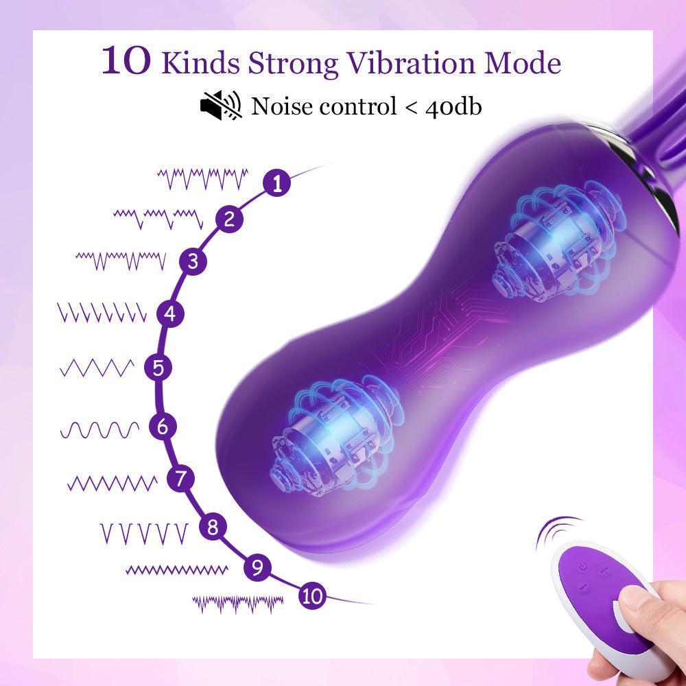 Dual Kegel Exercise Weights Ben Wa Balls 10 Speed Remote Control - Xoxomoving