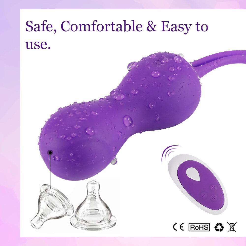 Dual Kegel Exercise Weights Ben Wa Balls 10 Speed Remote Control - Xoxomoving