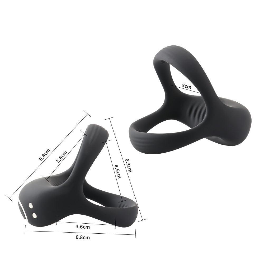 Dual Silicone Vibrating C-Ring with Remote - Xoxomoving