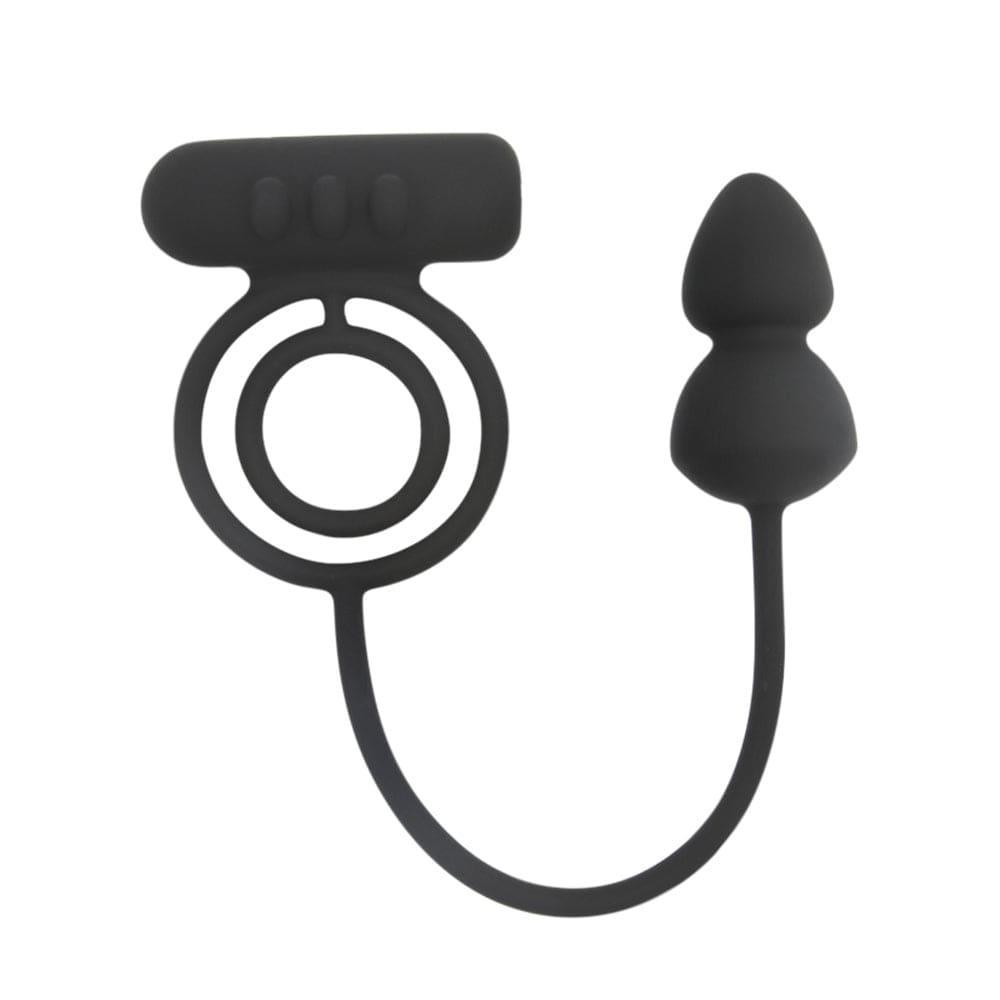 Dual Vibrating Cock Ring & Butt Plug Combo - Xoxomoving