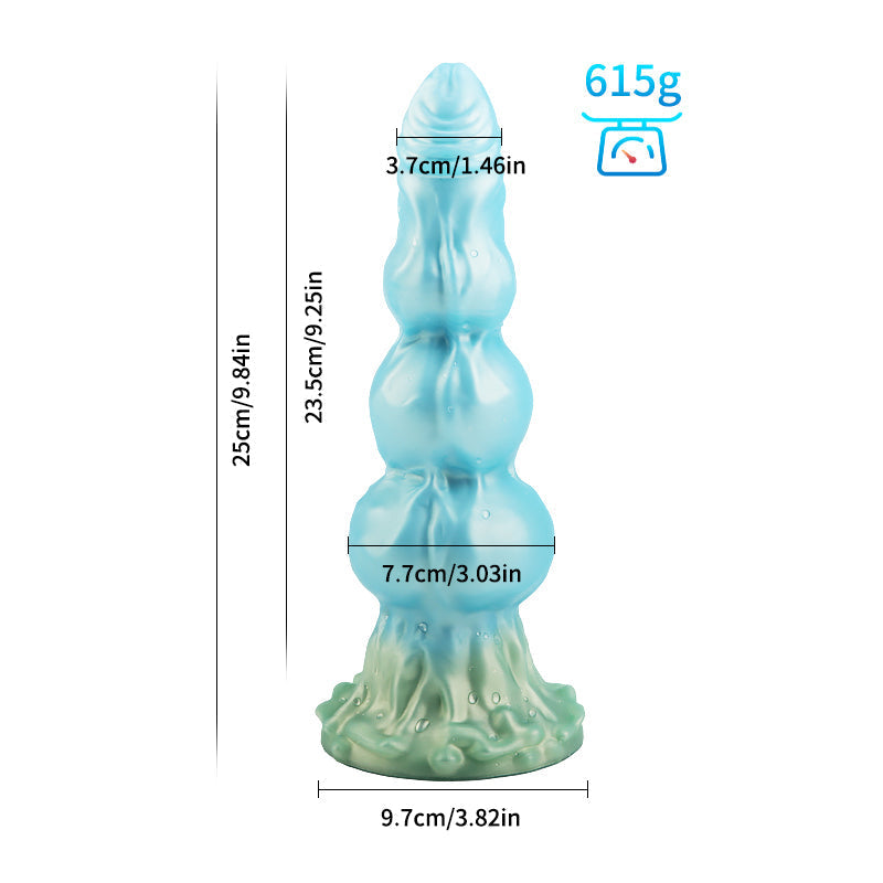 9 Inch Three Knot Macarons Fantasy Dog Dildo Xoxomoving