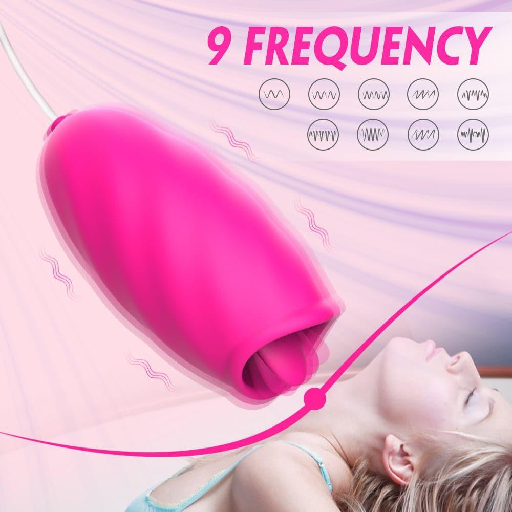 Eggy - Waterproof Egg Vibrator with Tongue Clit Licker, 9 Modes - Xoxomoving