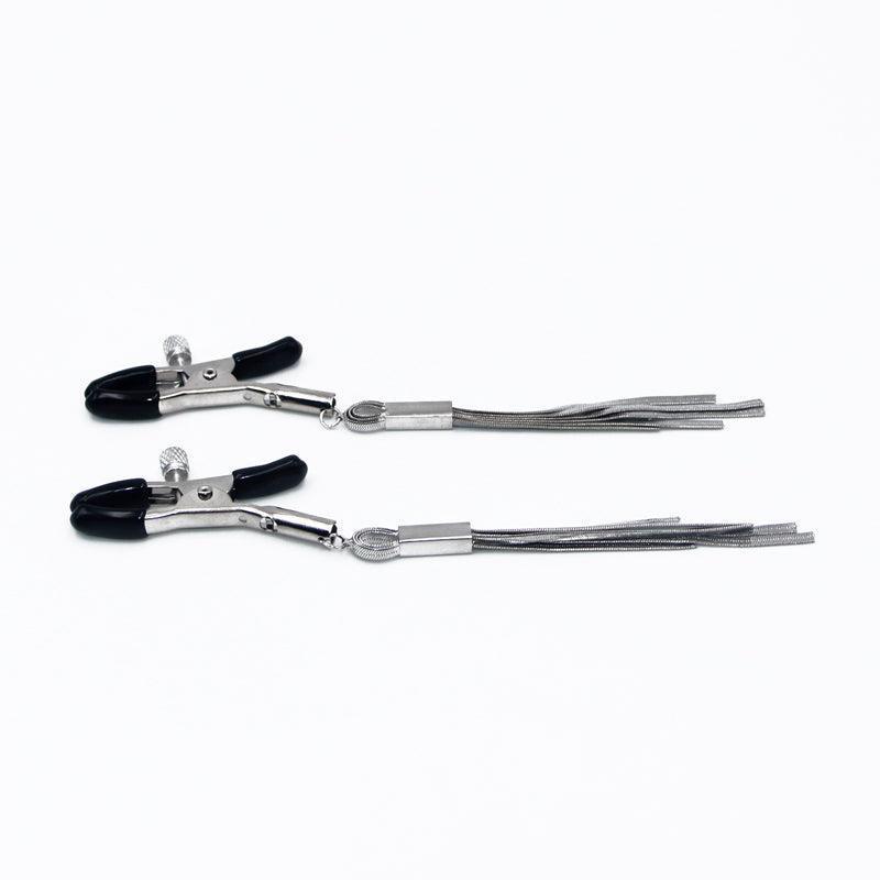 Elevate Your Intimate Play with BDSM Nipple Clips Silver Tassels - Xoxomoving