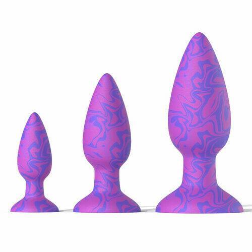 Eli Progressive Anal Training Flared Base Silicone Butt Plugs Set (3 PCS) - Xoxomoving