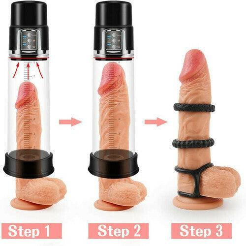 Enhance Performance - Automatic Transparent 4-Suction Male Penis Pump - Xoxomoving