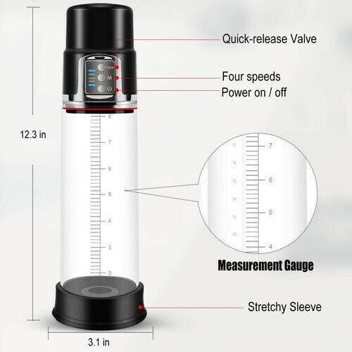 Enhance Performance - Automatic Transparent 4-Suction Male Penis Pump - Xoxomoving