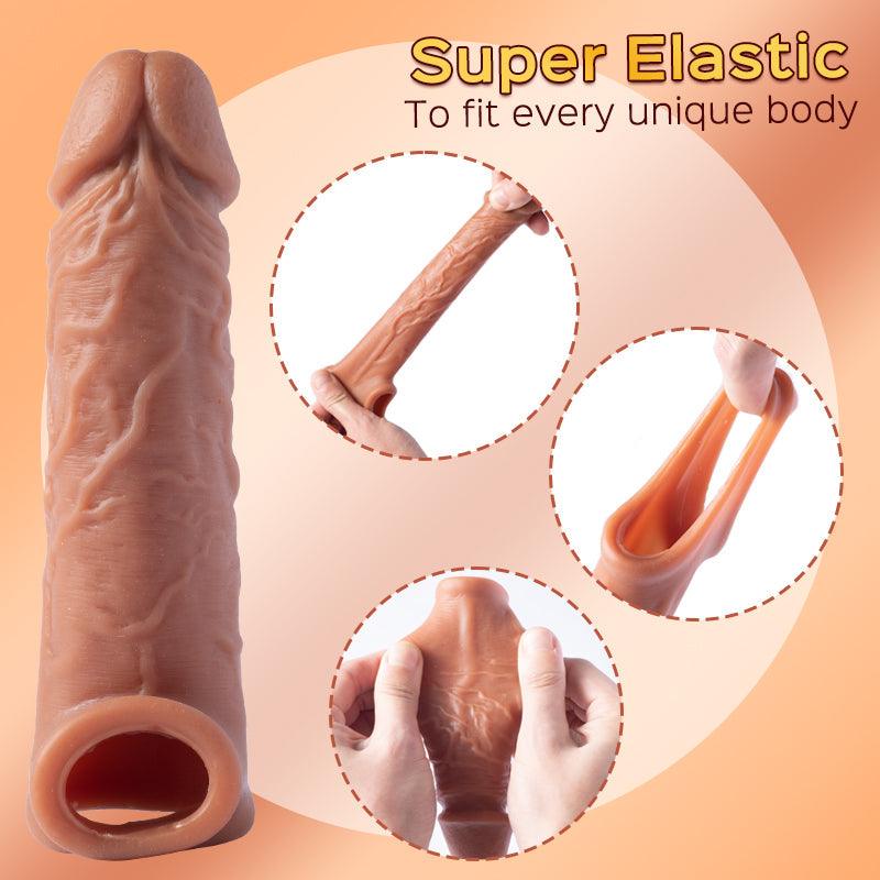 Extender - 5-inch Realistic Penis Enhancer Extension Sleeve - Xoxomoving