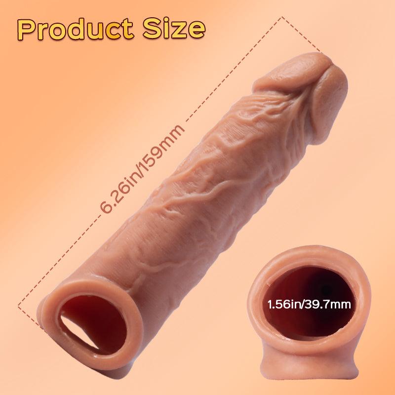 Extender - 5-inch Realistic Penis Enhancer Extension Sleeve - Xoxomoving