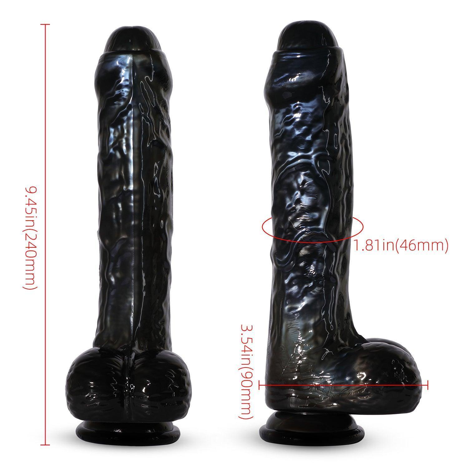 Ezra Black Dildo with Suction Cup - 7-Inch Pleasure Master - Xoxomoving