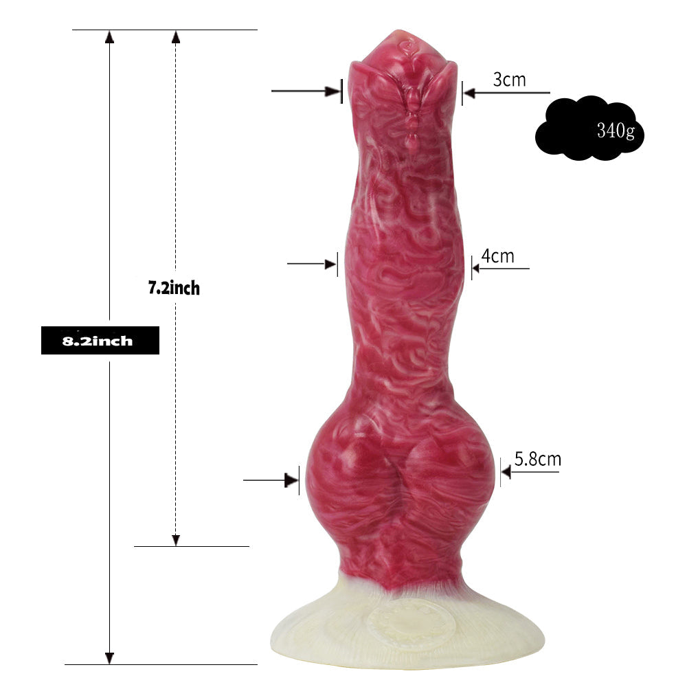 8 Inch Red Squirting Fantasy Dog Dildo Xoxomoving