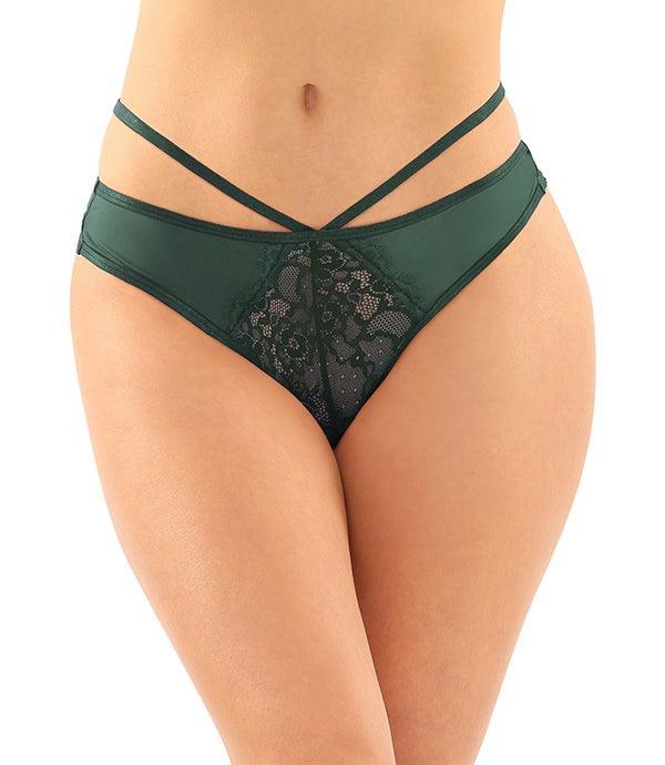 Fantasy Lingerie Kalina Strappy Lace Thong With Back Cut-out - Xoxomoving