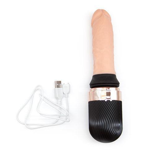 Thrusting Vibrating Heating Dildo - Realistic G-Spot Stimulator - Xoxomoving