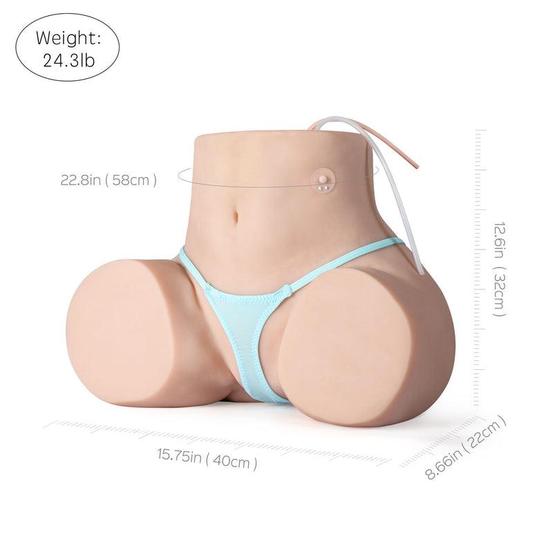 Fleur - 24.3lb Automatic Sucking Vibrating Sex Dolls 3in1 Realistic Sex Doll Torso For Men Masturbation - Xoxomoving