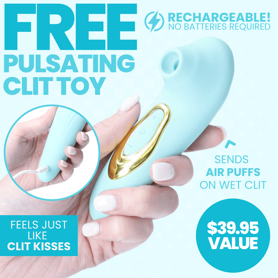 FREE Dolce Silicone Air Pulsating Clit Stimulator in Blue -Only 1 Free Item per Order！ - Xoxomoving