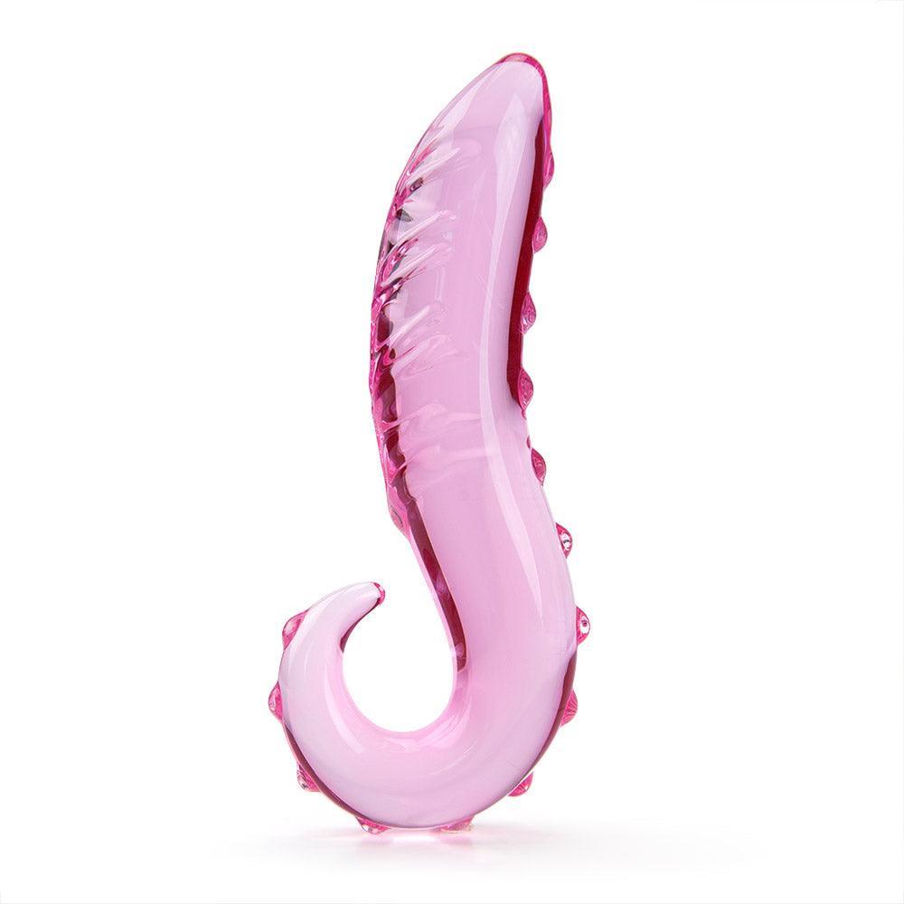 French kiss Textured glass g-spot dildo - Xoxomoving