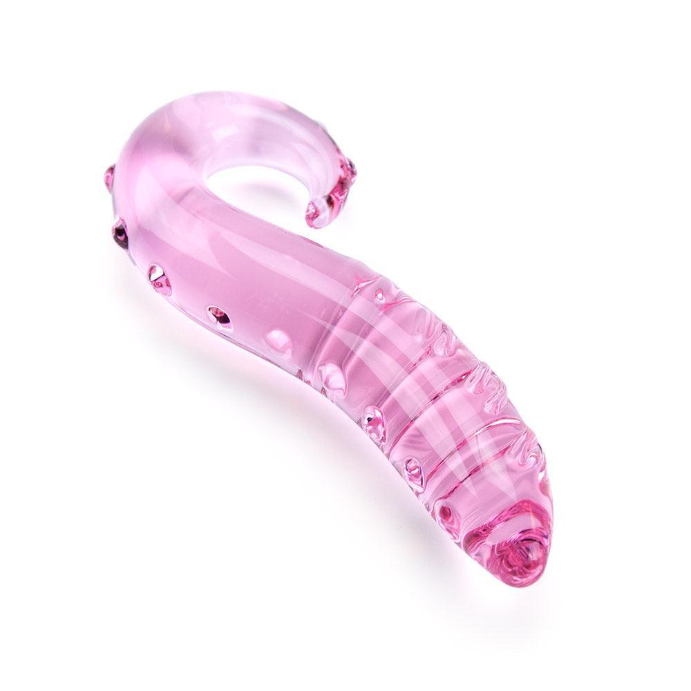 French kiss Textured glass g-spot dildo - Xoxomoving