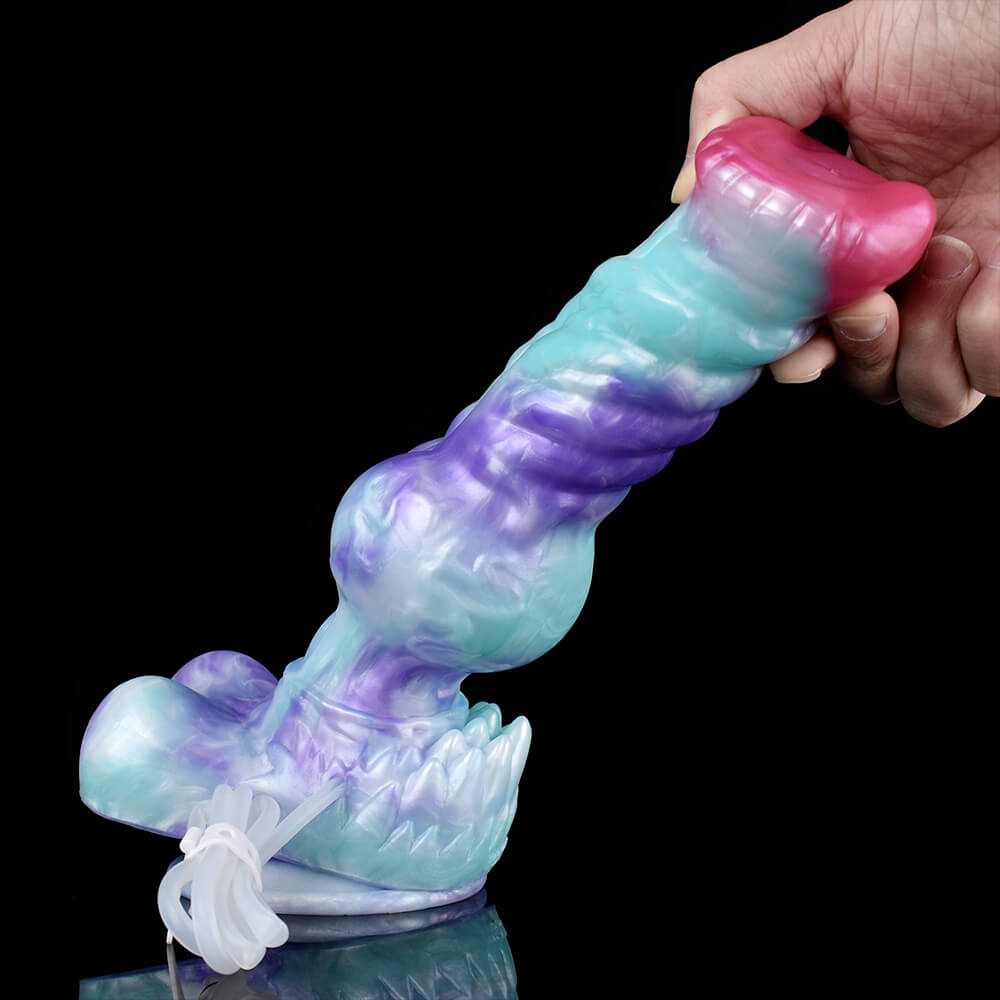 Frostfang 10 Inch Squirting Wolf Dildo with Knot Xoxomoving