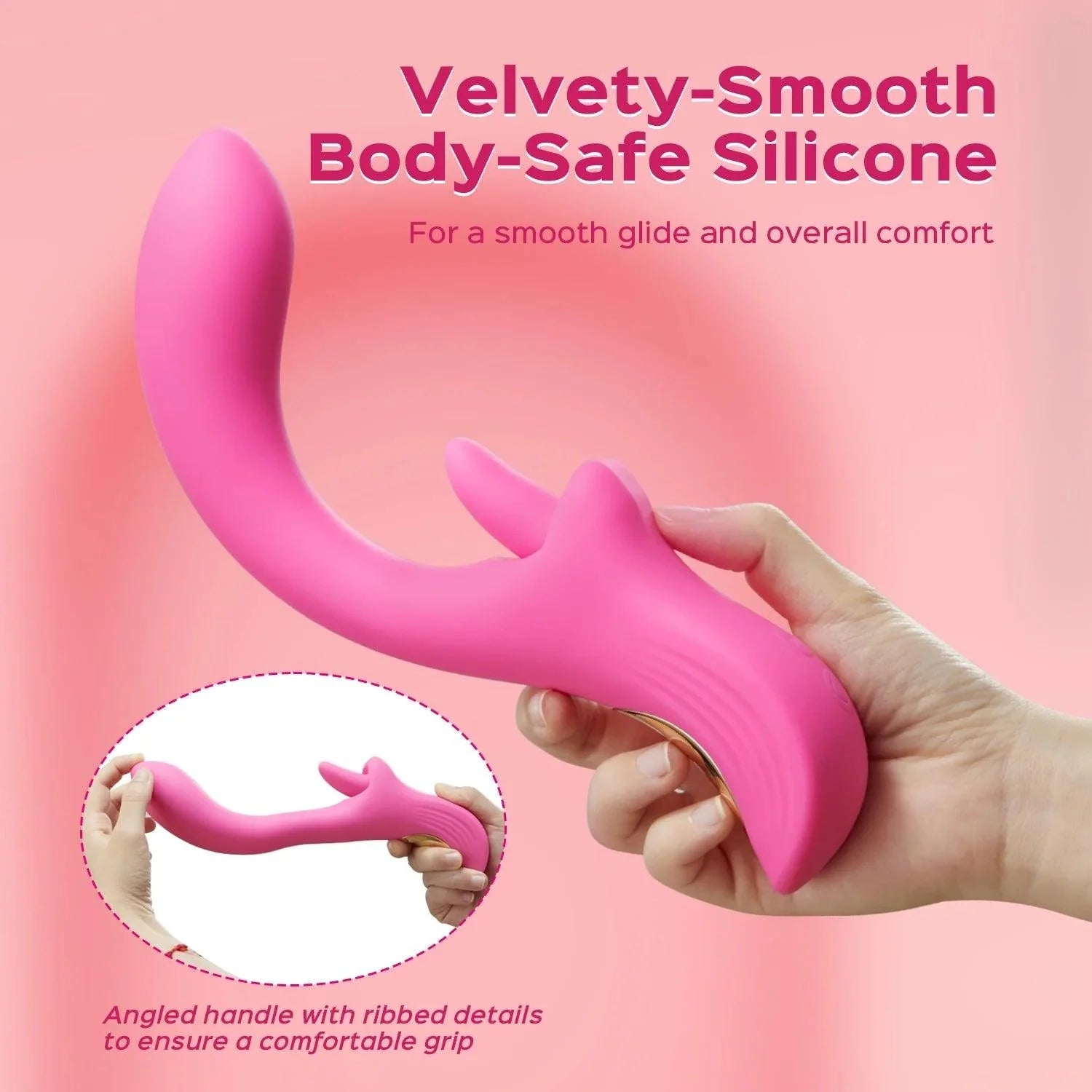 G-Lick - Curved G-Spot Vibrator & Rotating Tongue Clitoral Stimulator - Xoxomoving