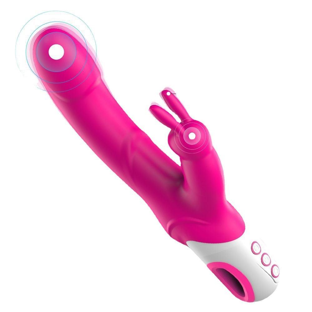 G-spot and Clit Stimulator Rabbit Vibrator - 12 G-spot Patterns, 3 Clit Patterns - Xoxomoving