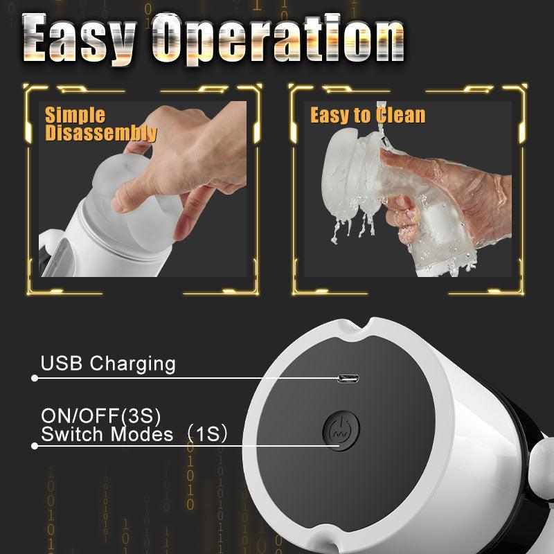 Gamepad 9 Thrusting & Vibrating 2 in 1 Handheld Electric Masturbator - Xoxomoving