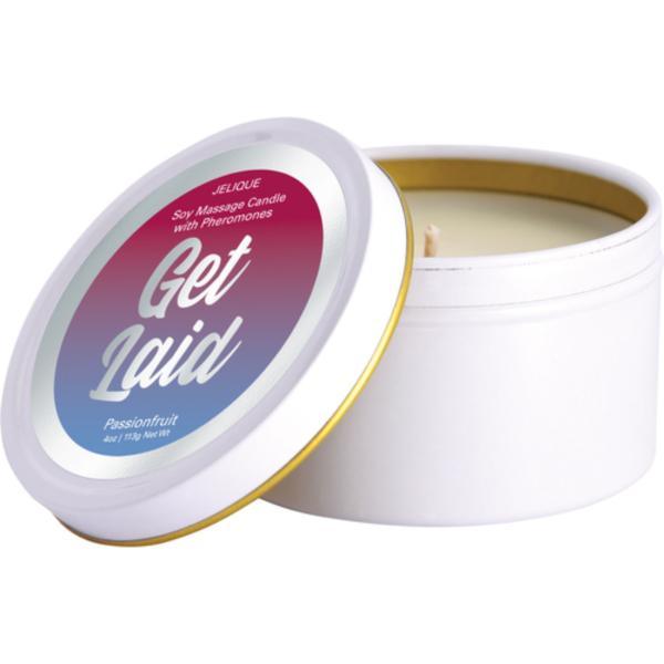 Jelique Get Laid Pheromone Massage Candle Passion Fruit 4 oz/113 g - Xoxomoving