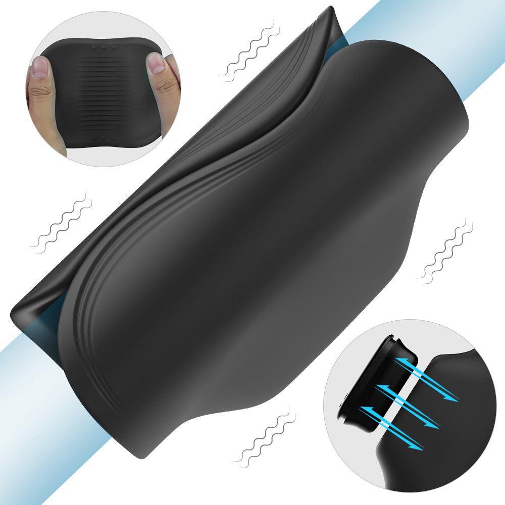 Gida Ribbed Silicone Penis Gripper Stroker | Rechargeable HJ & BJ Aide - Xoxomoving