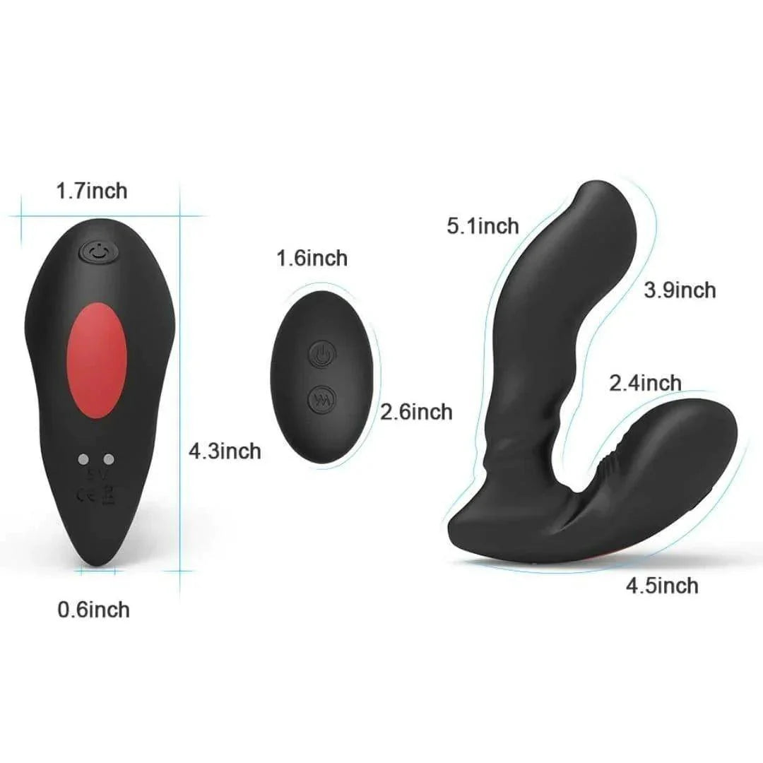 Graduated Silicone Vibrating Anal Toy with Remote Control - Magnetic Charging - Xoxomoving