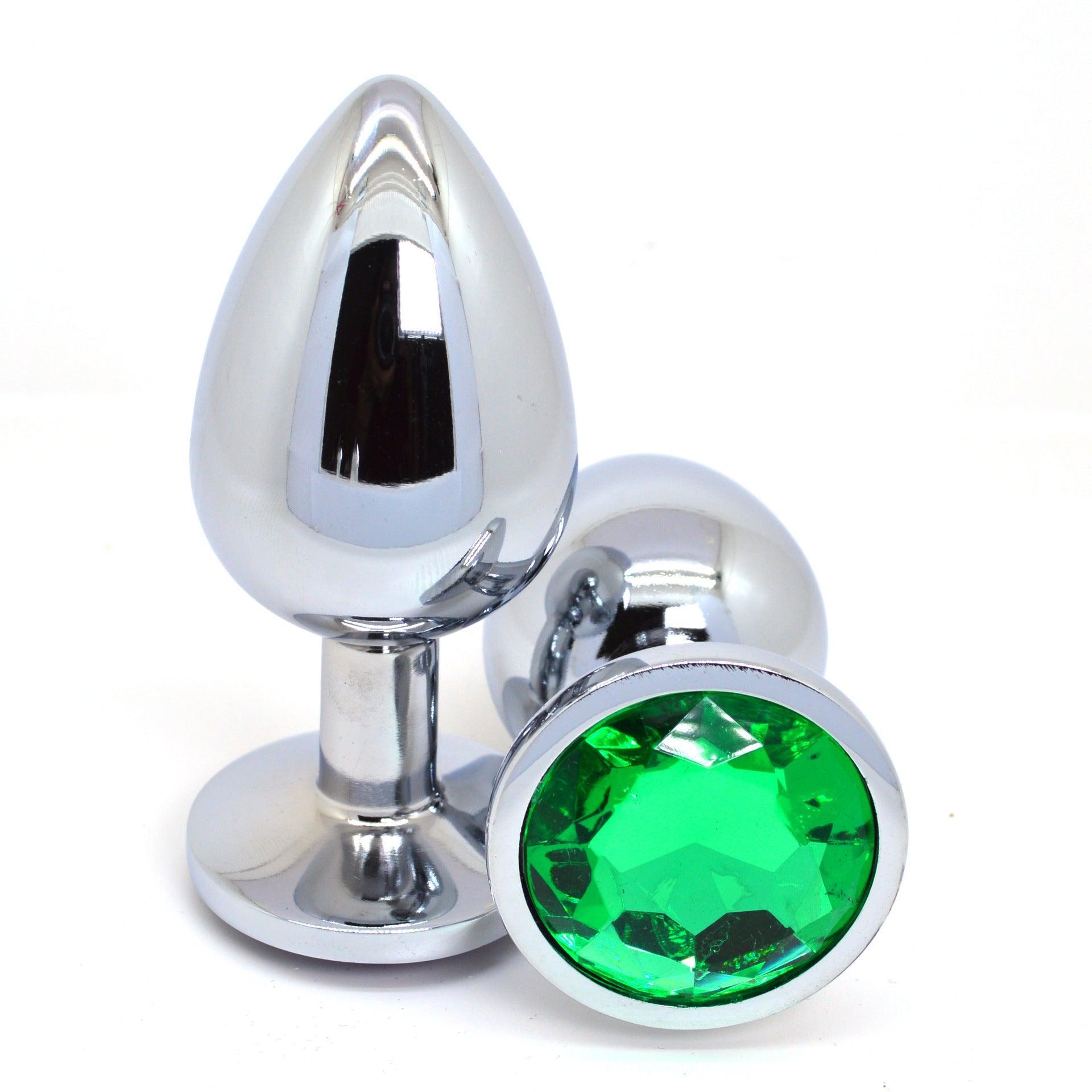 Green Gem Metal Butt Plug - Xoxomoving