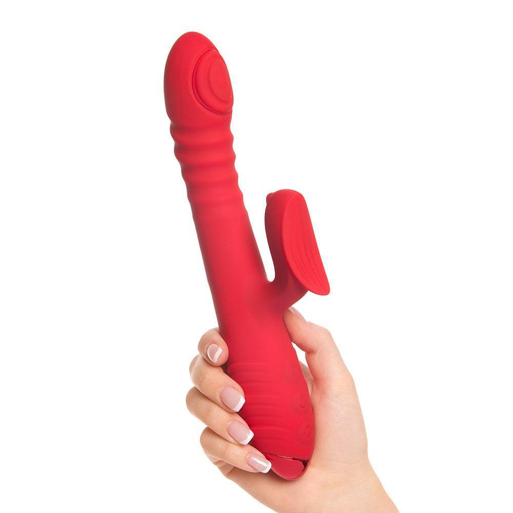 HALLOWEEN SALE-Rechargeable thrusting rabbit vibrator - Xoxomoving