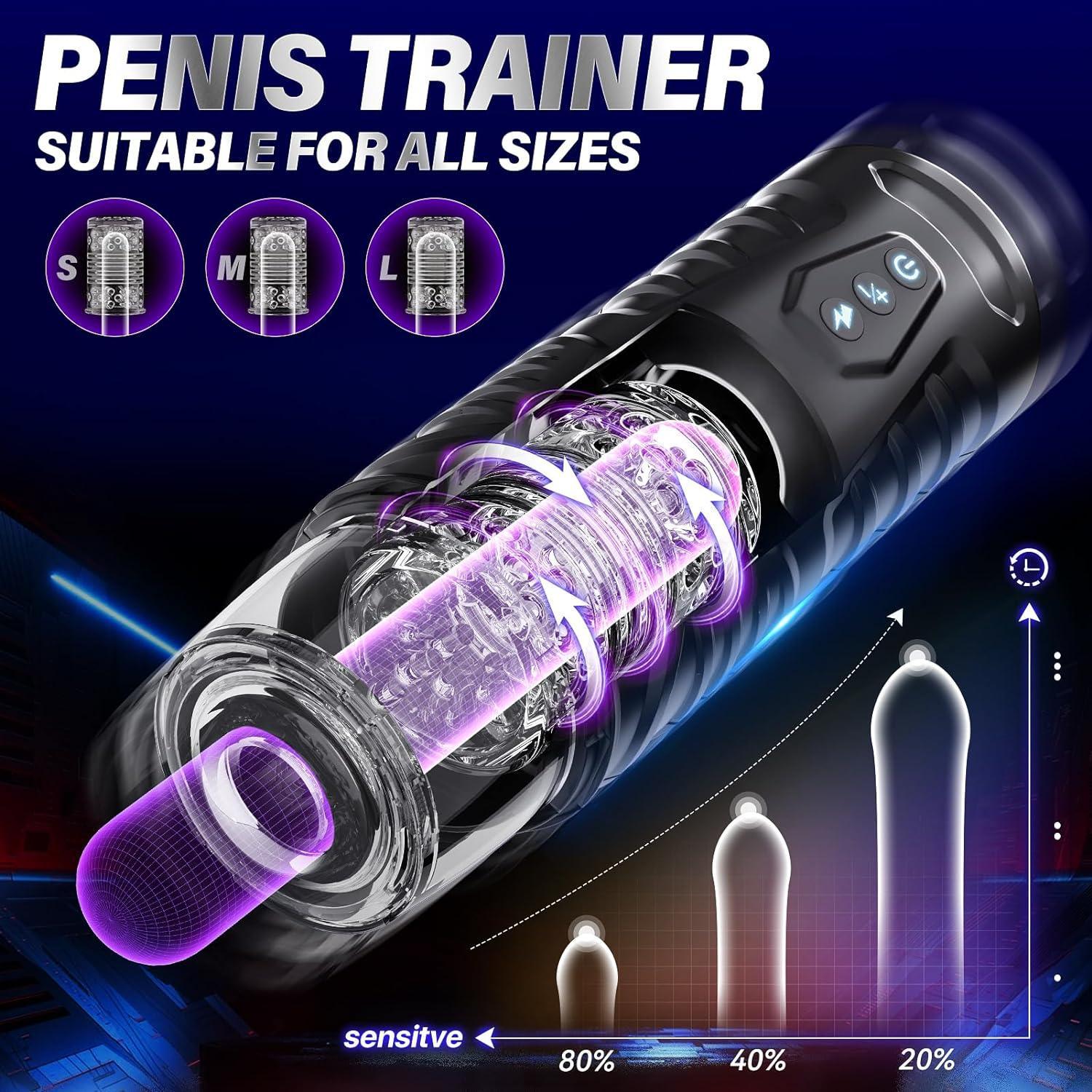 Hands-Free Male Masturbator - 7 Thrusting & 7 Rotating Modes - Xoxomoving